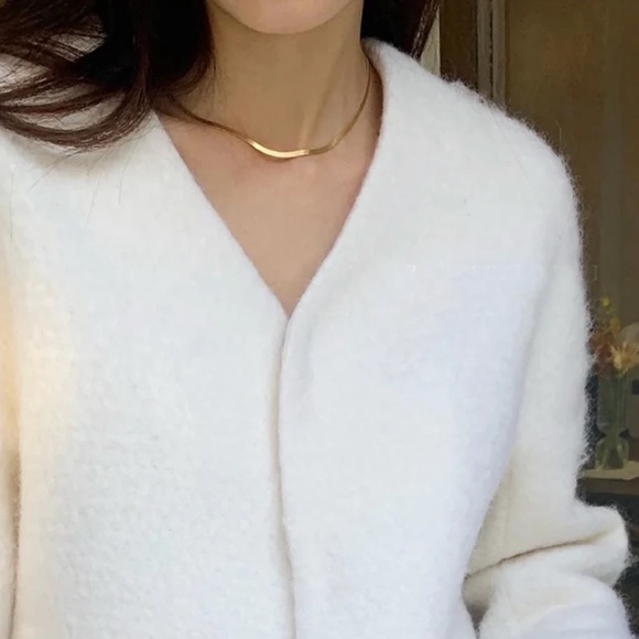 NEW “18” GOLD HERRINGBONE SNAKE LINK CHAIN NECKLACE,NICE NECKLACE, CUTE NECKLACE - Picture 6 of 7